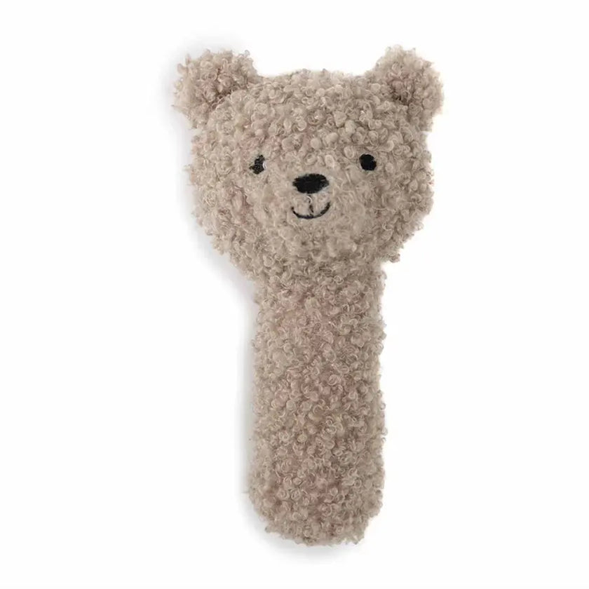 hochet teddy bear olive green