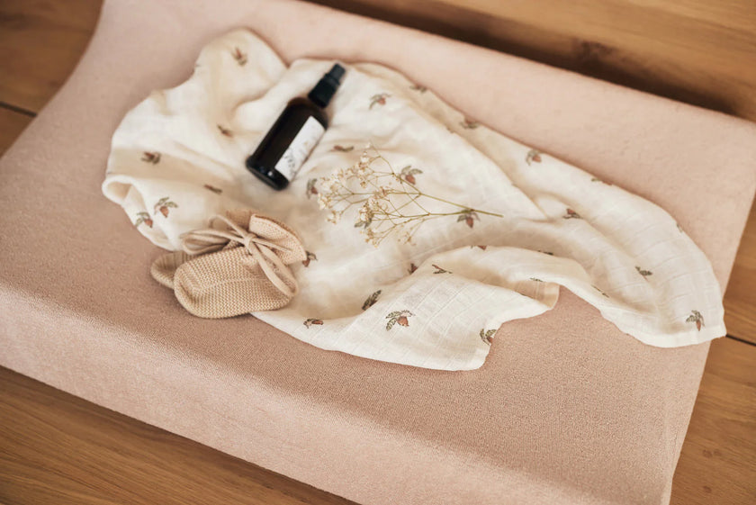 Housse de matelas à langer éponge wild rose