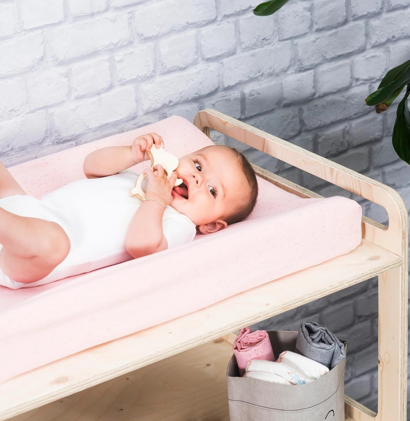 housse da matelas a pois rose