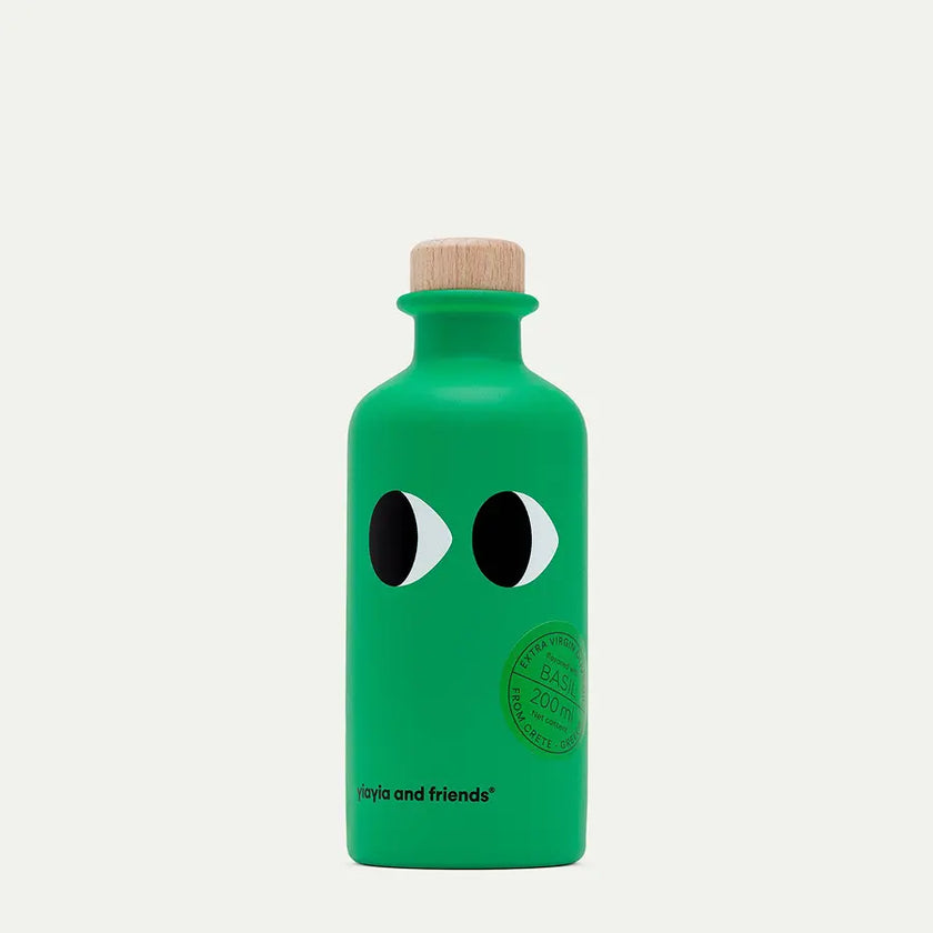 Huile d'olive extra verge au basilic yiayia