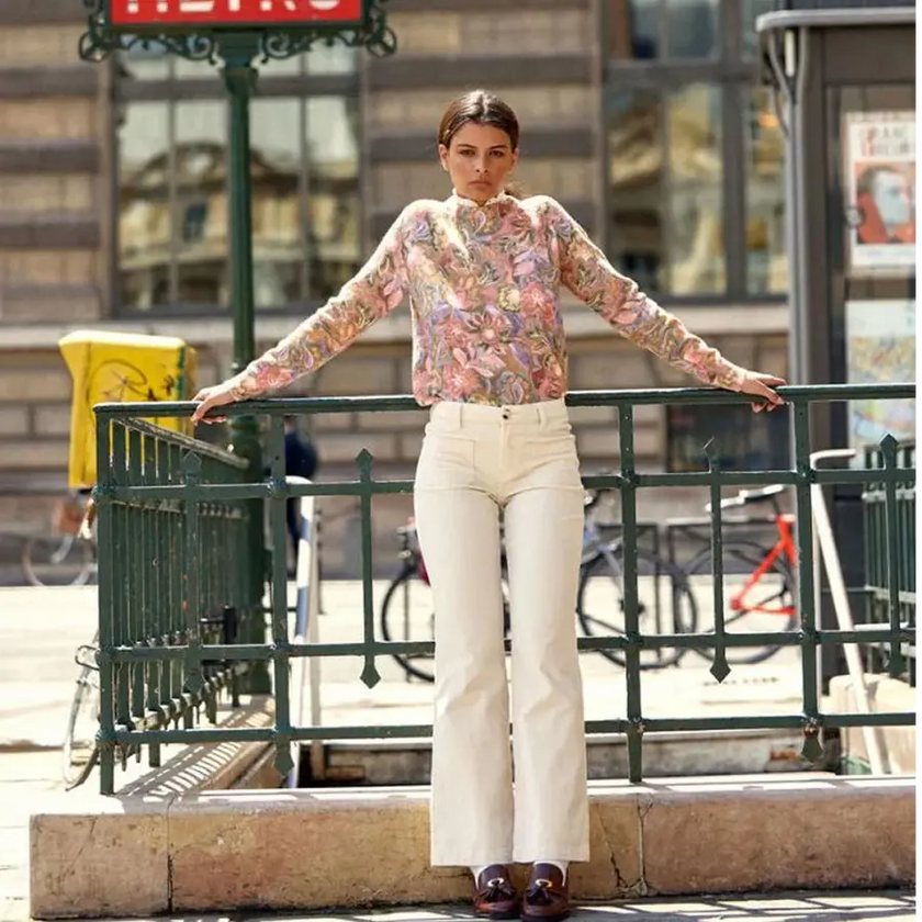 jean en velour beige