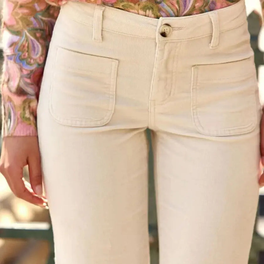 jean en velour beige