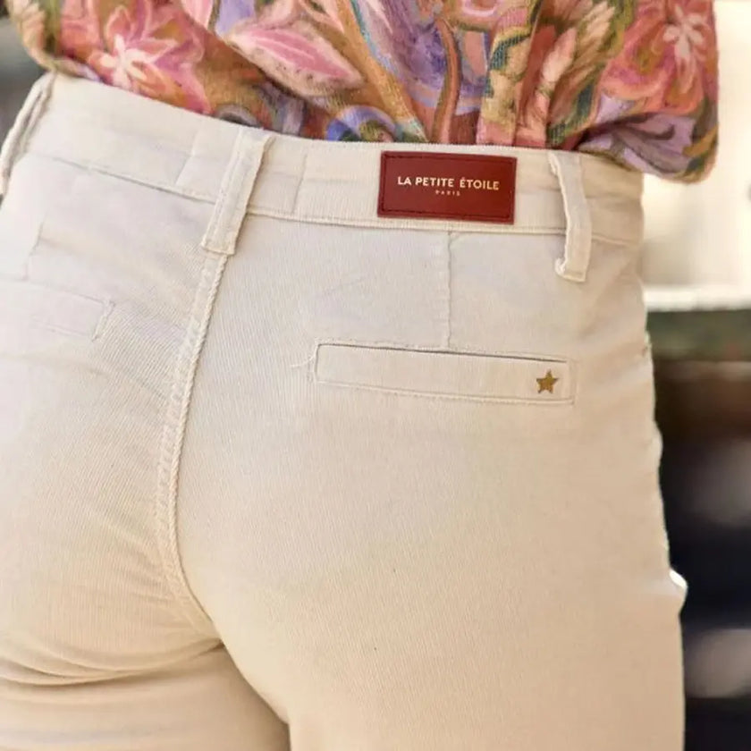 jean en velour beige