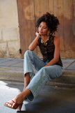 Jean large denim 