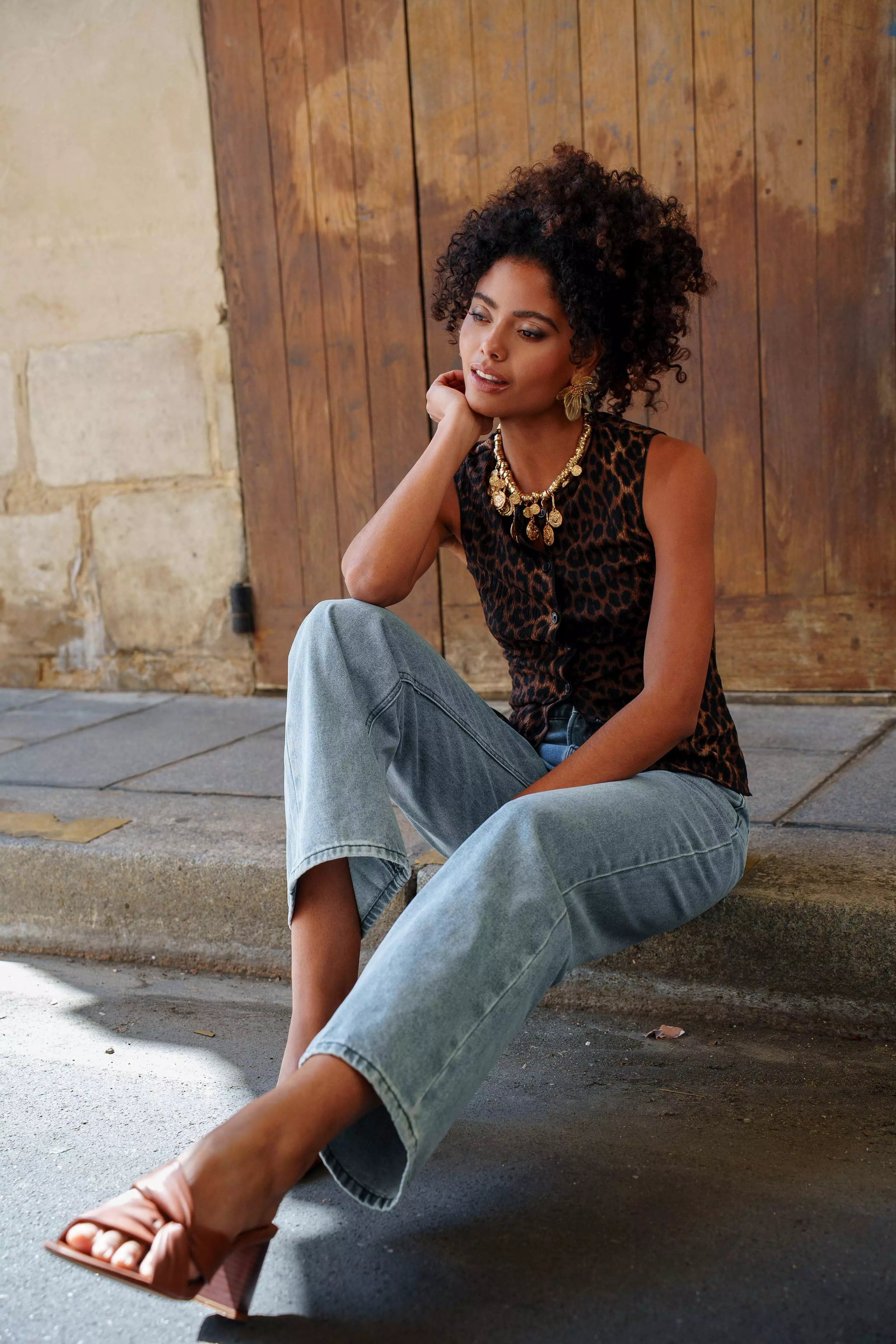 Jean large denim 