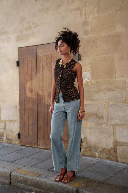 Jean large denim 