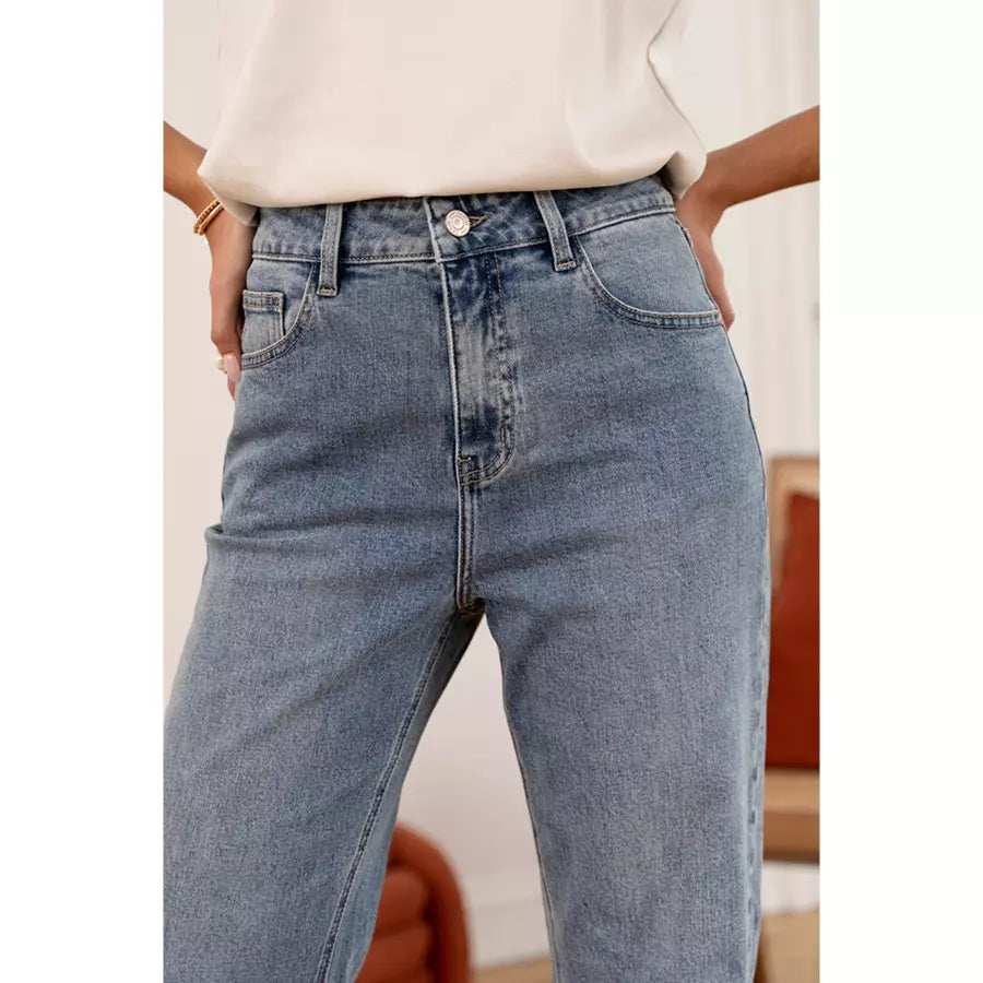 jean denim bleu moyen clair oraije