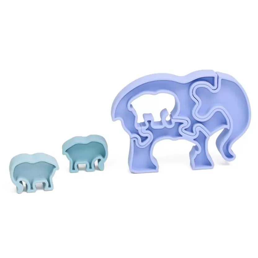 Jeux eveil puzzle elephant petit kids bleu
