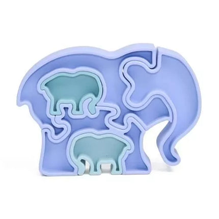 Jeux eveil puzzle elephant petit kids bleu