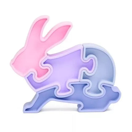 Jouet d'eveil lapin mauve Petit Kids