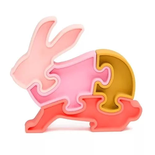 Jouet d'eveil lapin rose Petit Kids