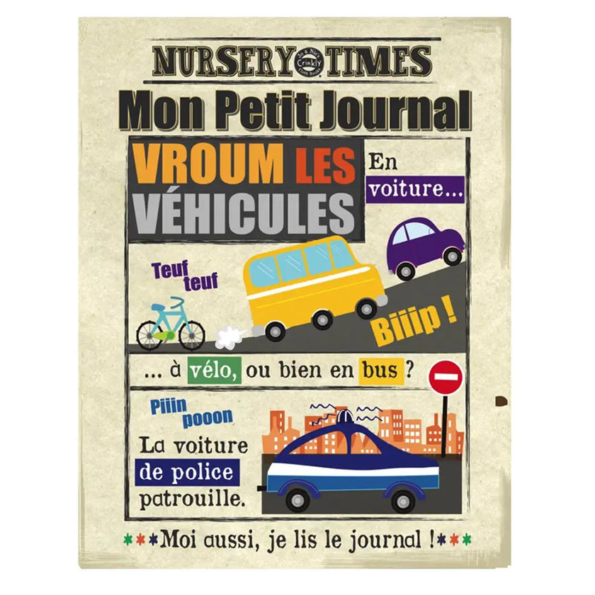 livre journal crépitant vroum les voitures