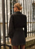 Jupe denim noir à strass