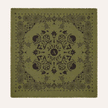 Grand foulard en laine Khaki – 100 × 100 cm