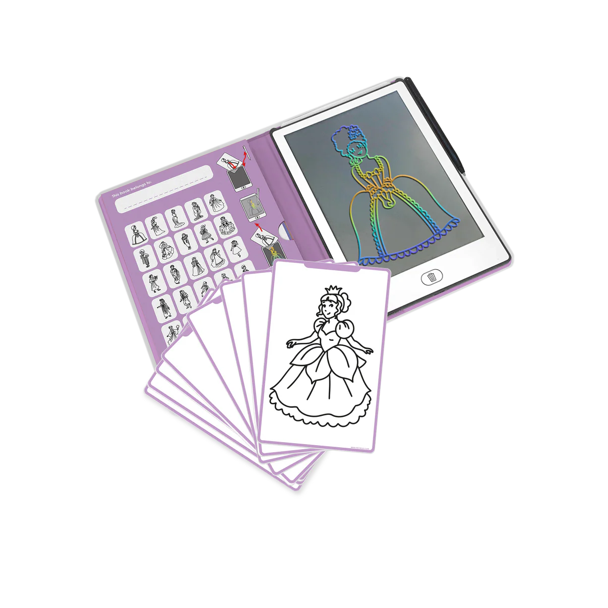 kidydraw mini tablette princesses