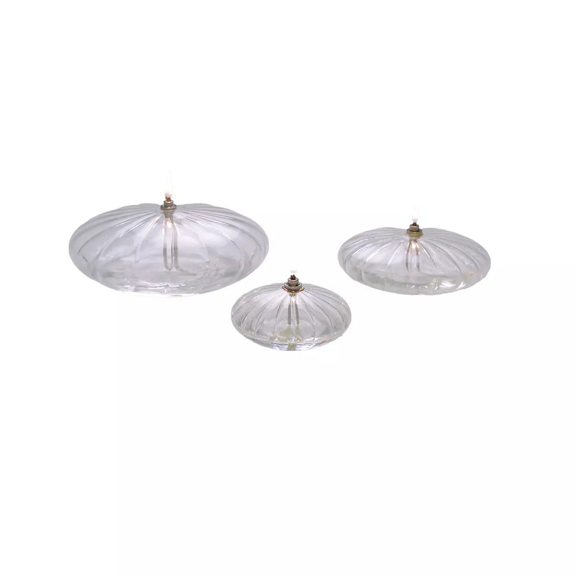 Lampe à huile éllipse striée