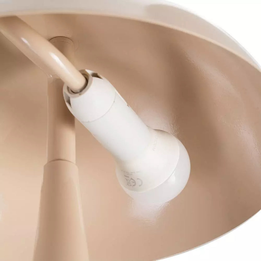 Lampe palmer beige en métal