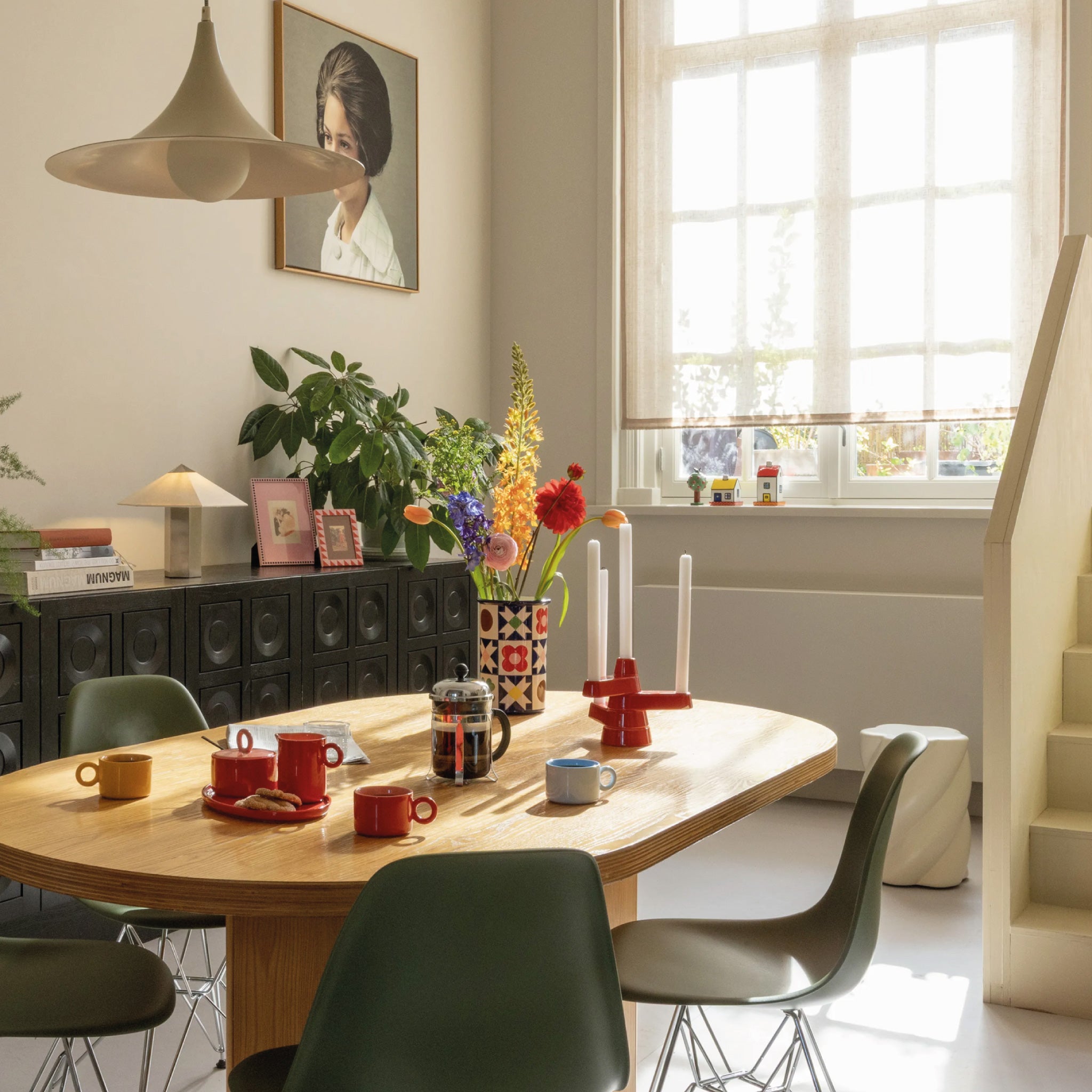 Lampe de table Phira en acier brossé – &Klevering