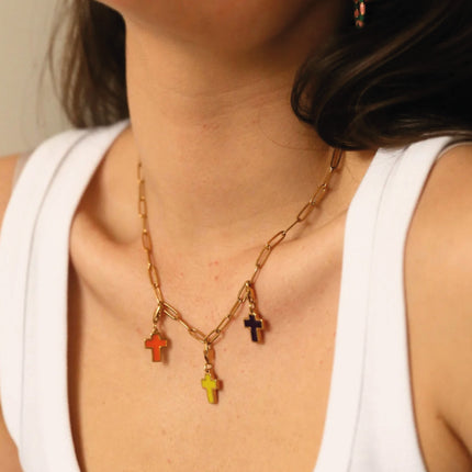Charm PALAS - Croix LARANJA - orange
