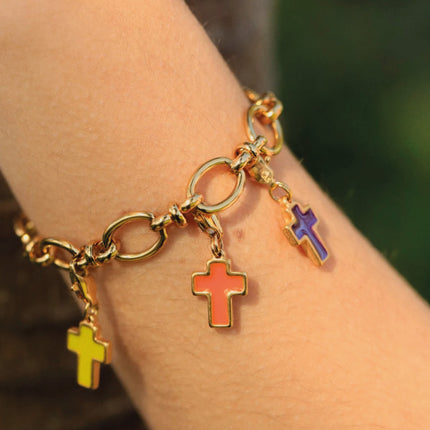Charm PALAS - Croix LARANJA - orange