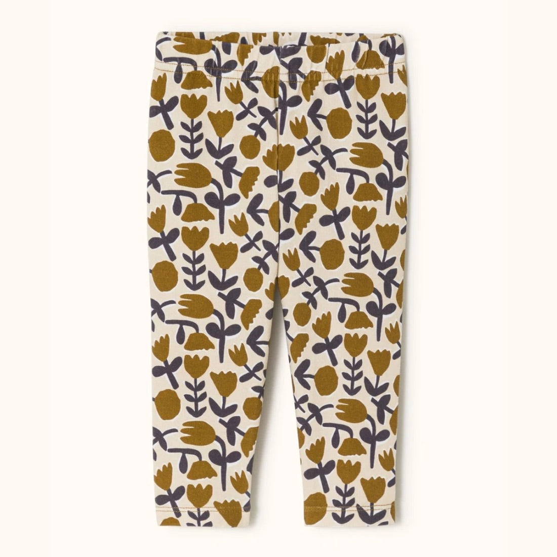 legging beige fleuri