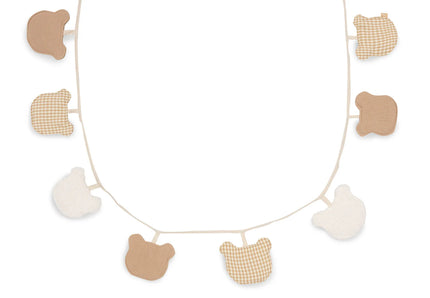 Ligne de drapeau teddy bear marron vichy Jollein