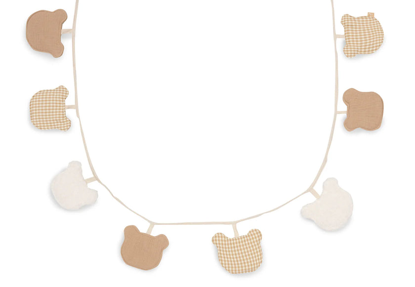 Ligne de drapeau teddy bear marron vichy Jollein