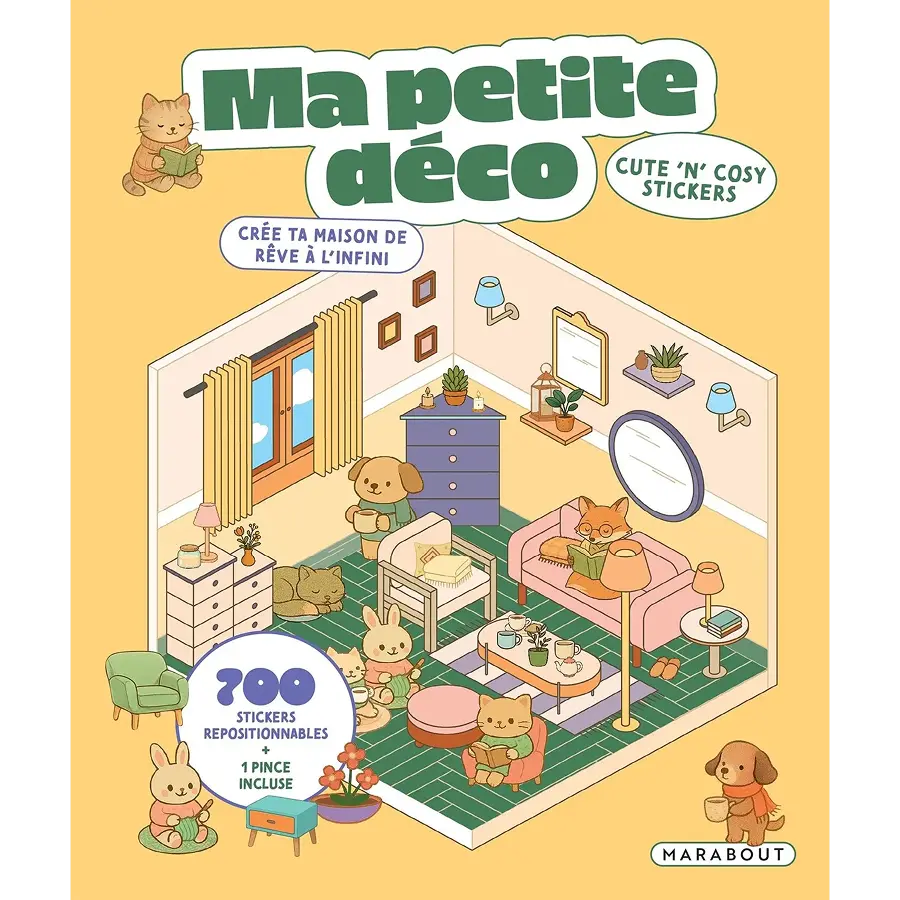 Livre stickers ma petite deco Marabout