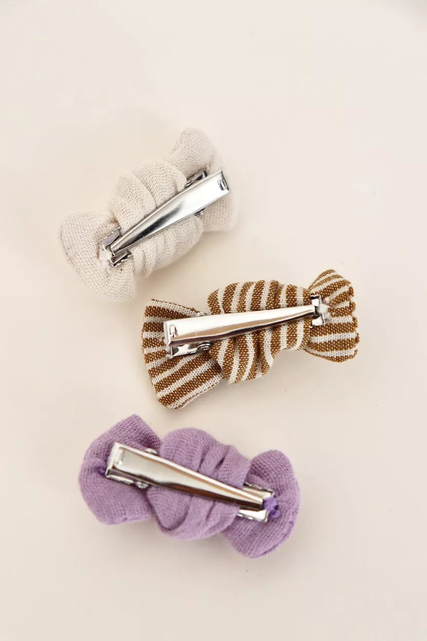 Lot de 3 barrettes abby lilas Maho