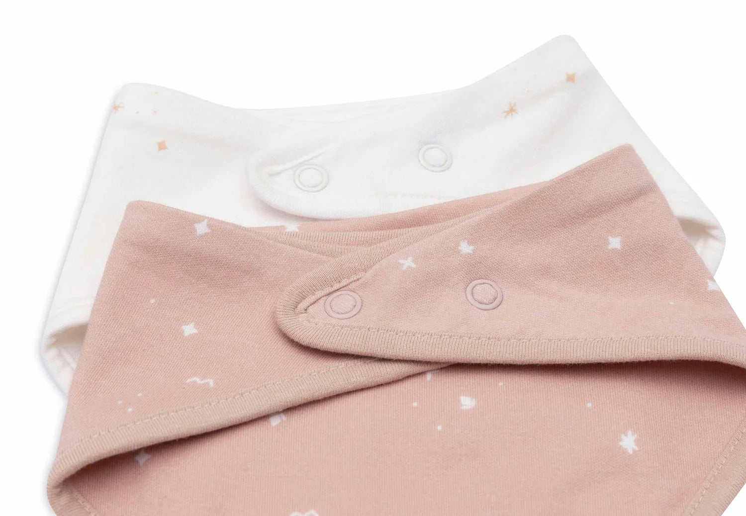 Bavoirs bandana rose et blanc 