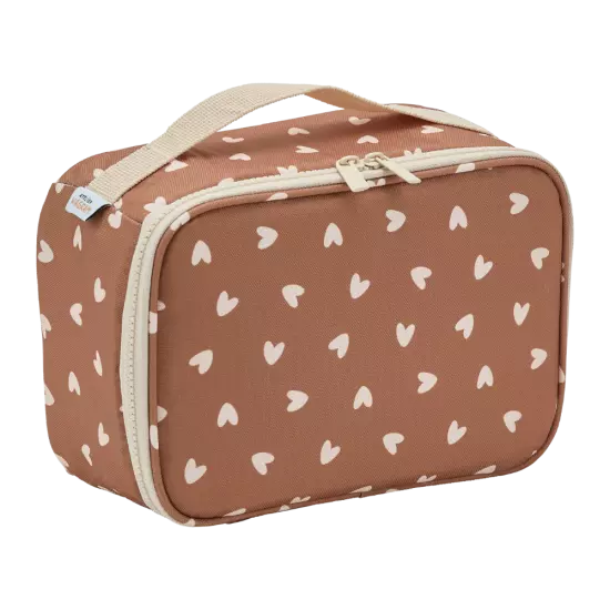 lunch bag atelier wagram marron coeur beige