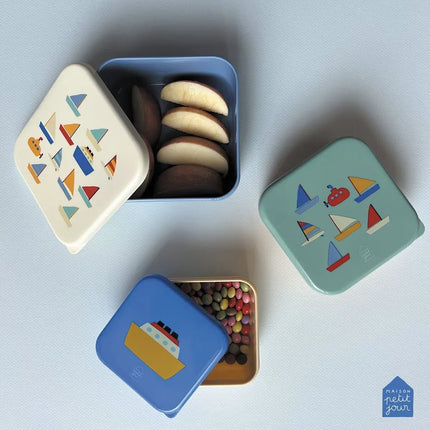 Set de 3 lunch box les bateaux petit jour