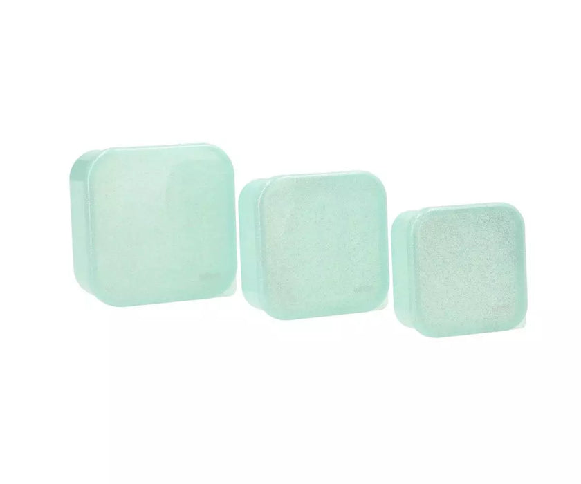 Boite déjeuner à paillettes bleu turquoise