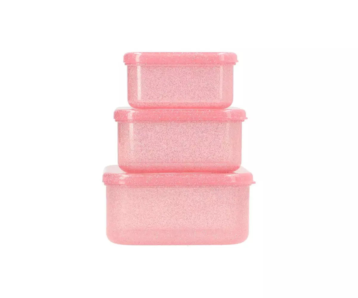 Boite déjeuner rose à paillettes