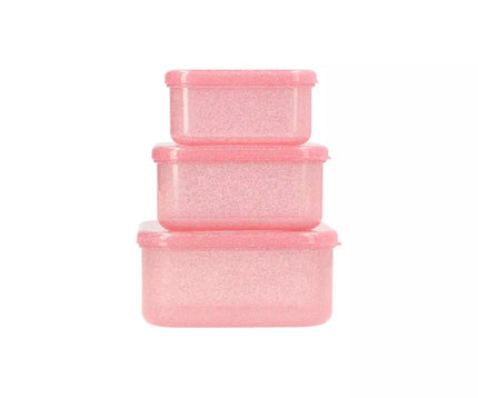 Boite déjeuner rose à paillettes
