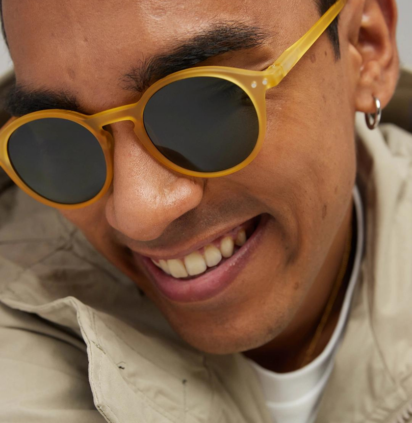 lunettes de soleil adulte style d jaune