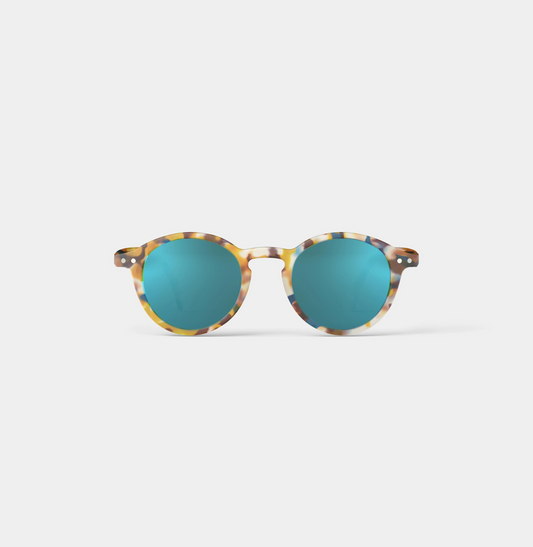 lunettes de soleil blue tortoise verres effet miroir 