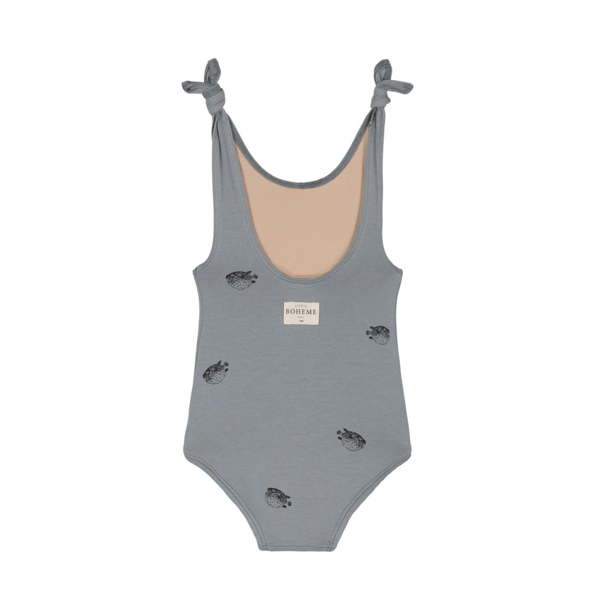 maillot de bain bleu poisson