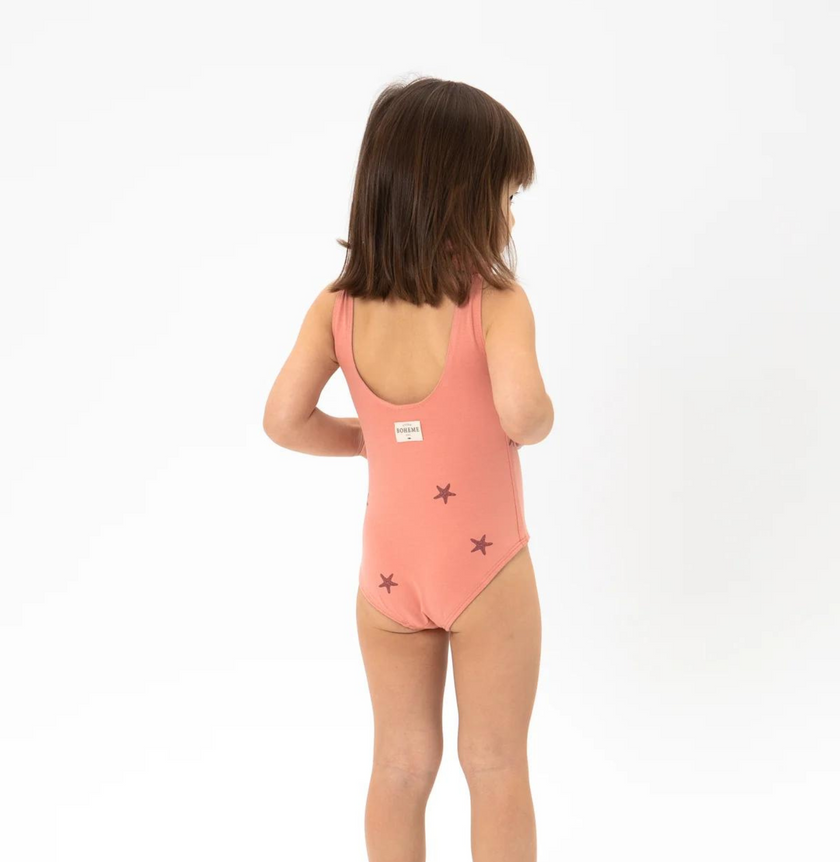 maillot de bain rose étoiles de mer
