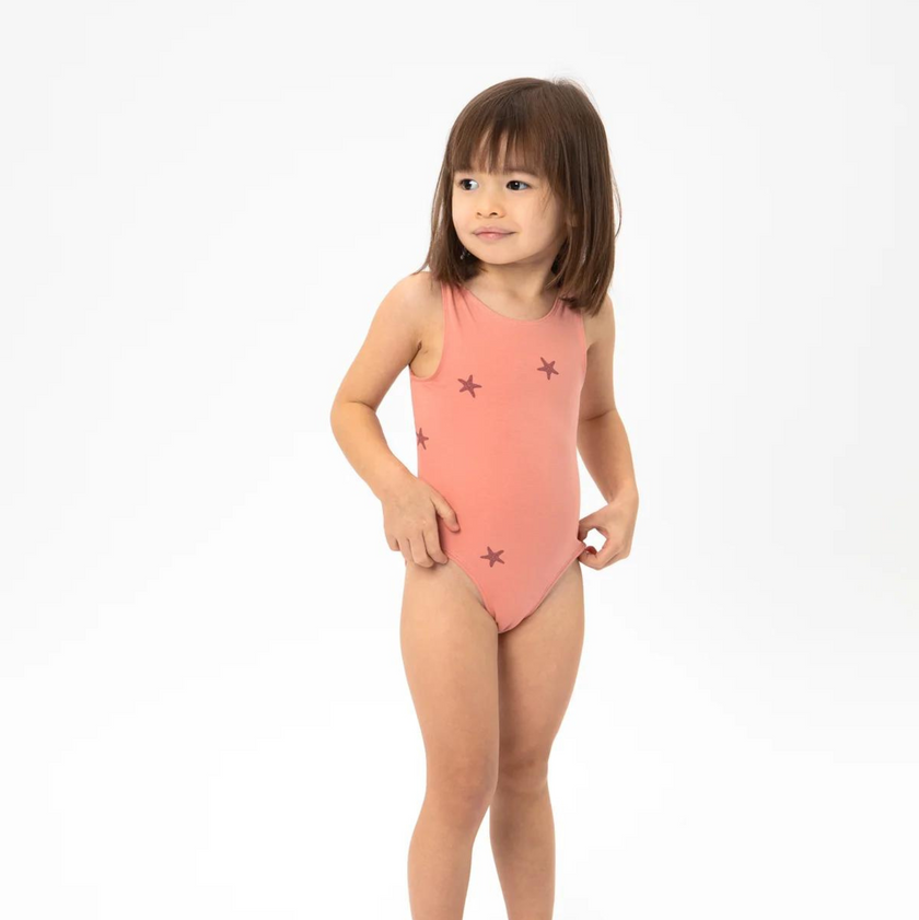 maillot de bain rose étoiles de mer