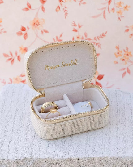 Mini boite à bijoux marie maison scarlett lin beige