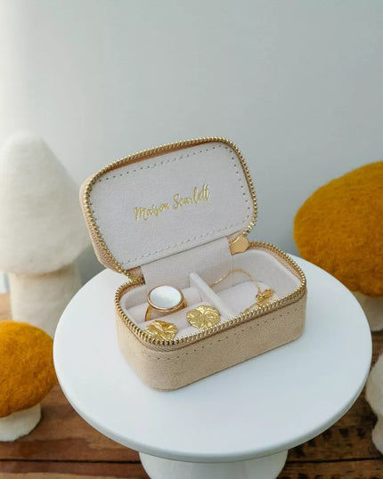 Mini boîte à bijoux de voyage Marie | Velours