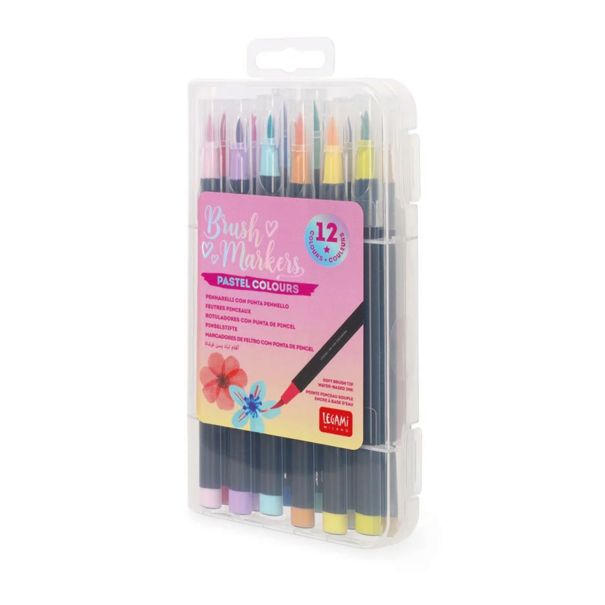 Coffret de 12 feutres pinceaux pastel – Legami