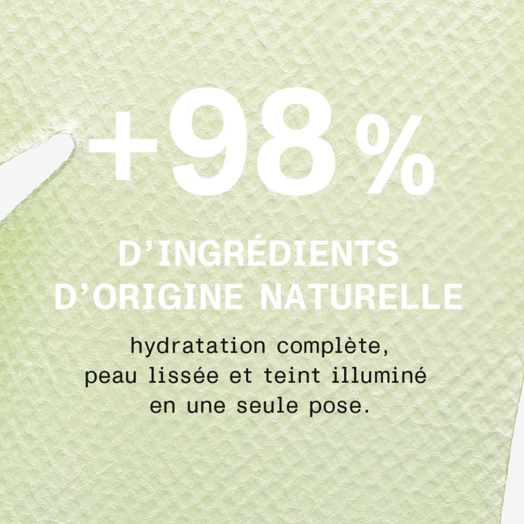 ALOE / Masque Visage Hydrogel Hydratant +98% d'Origine Naturelle