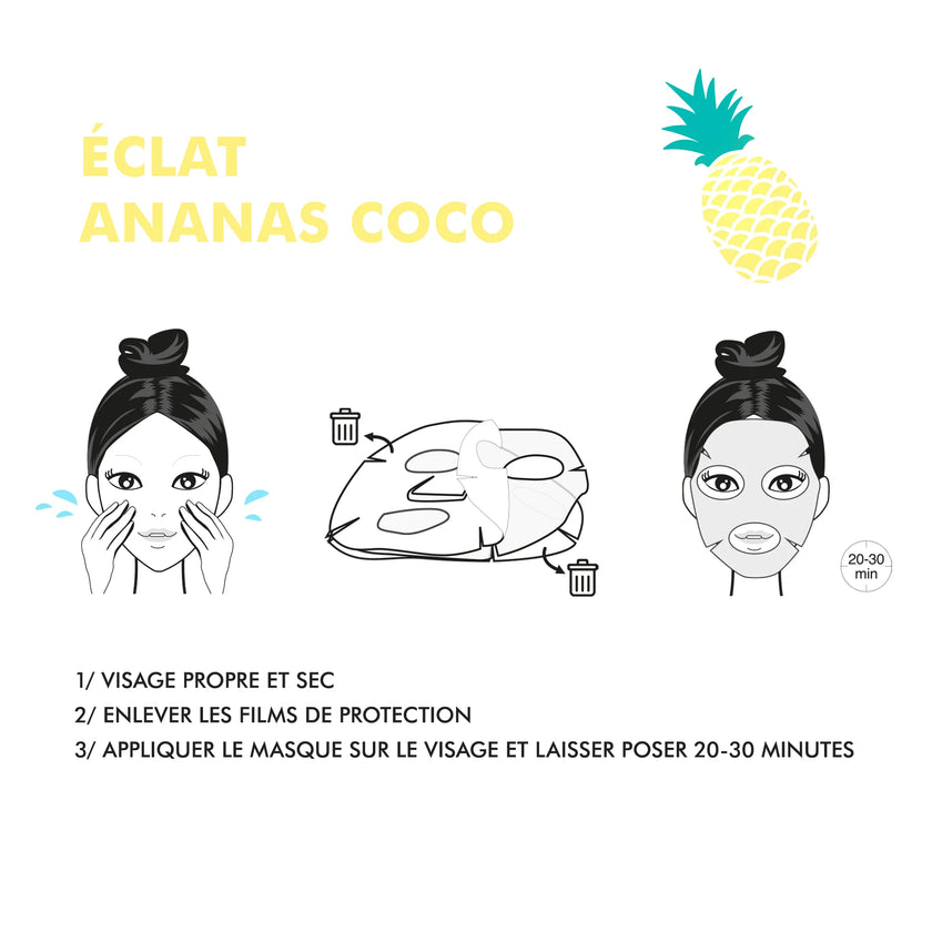 masque visage eclat ananas coco