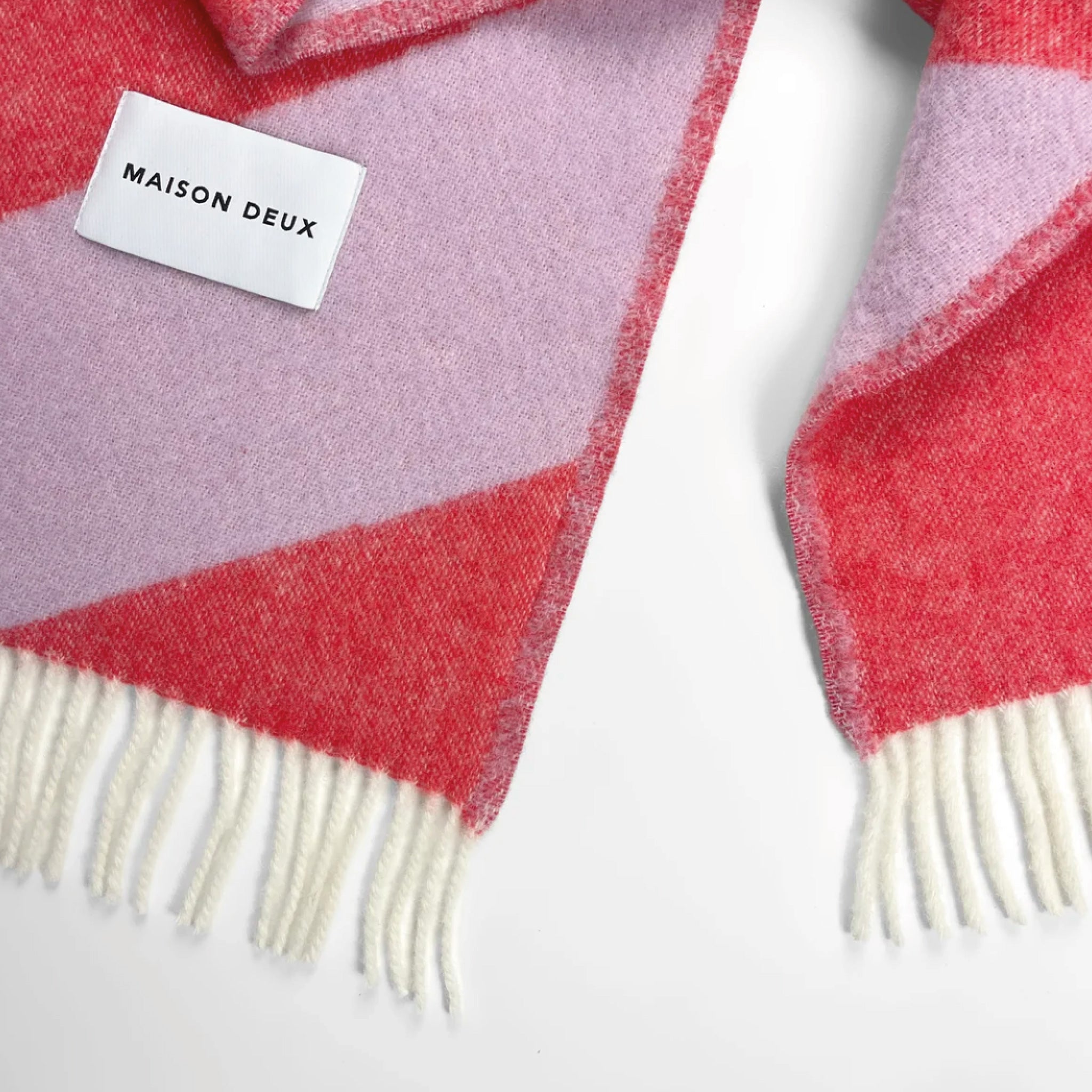 Plaid Swirl Lilac Scarlet - MAISON DEUX