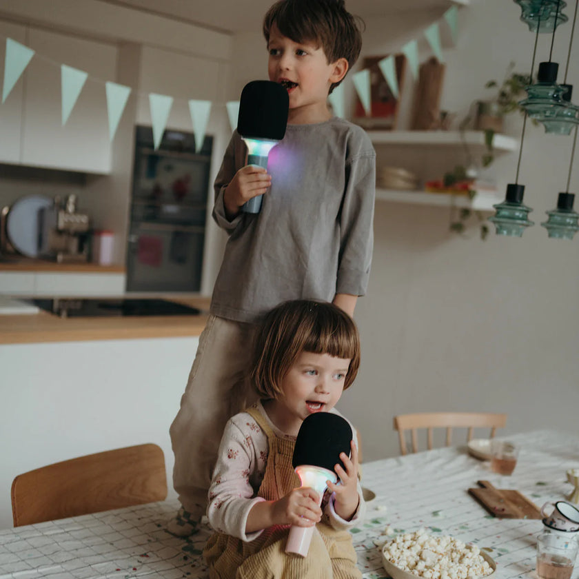 micro karaoke bleu et rose