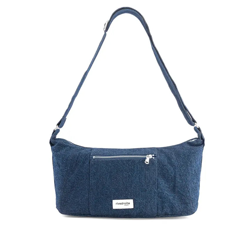 Mini sac en bandoulière bleu foncé denim
