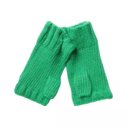 Mitaine verte tricot Aland