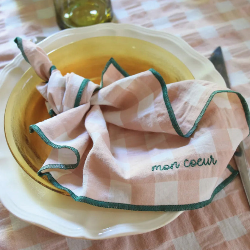 Serviettes de table | Vichy et Broderies